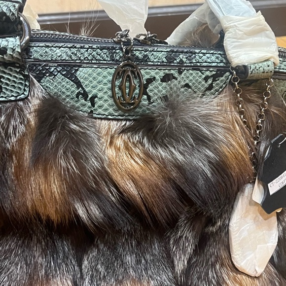 2000s Cartier vintage Elegant Fur and Leather Women's Bag - Picture 6 of 7